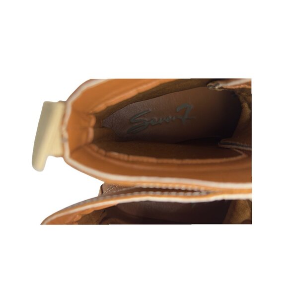 Seven7 Jody Combat Boots Women’s Size 8.5 Tan Brown Lace-Up Lug Sole - Picture 6 of 9